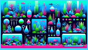 Modern flat design aquascaping illustration for undefined