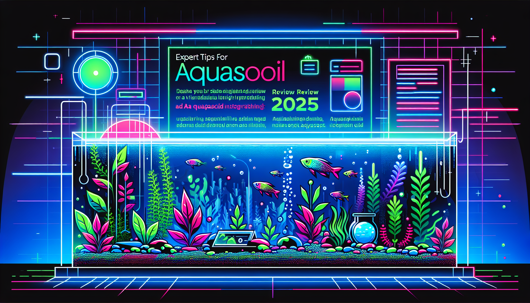 Modern flat design aquascaping illustration for undefined