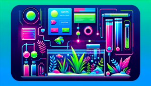 Modern flat design aquascaping illustration for undefined
