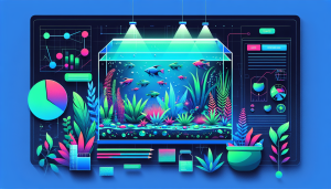 Modern flat design aquascaping illustration for undefined