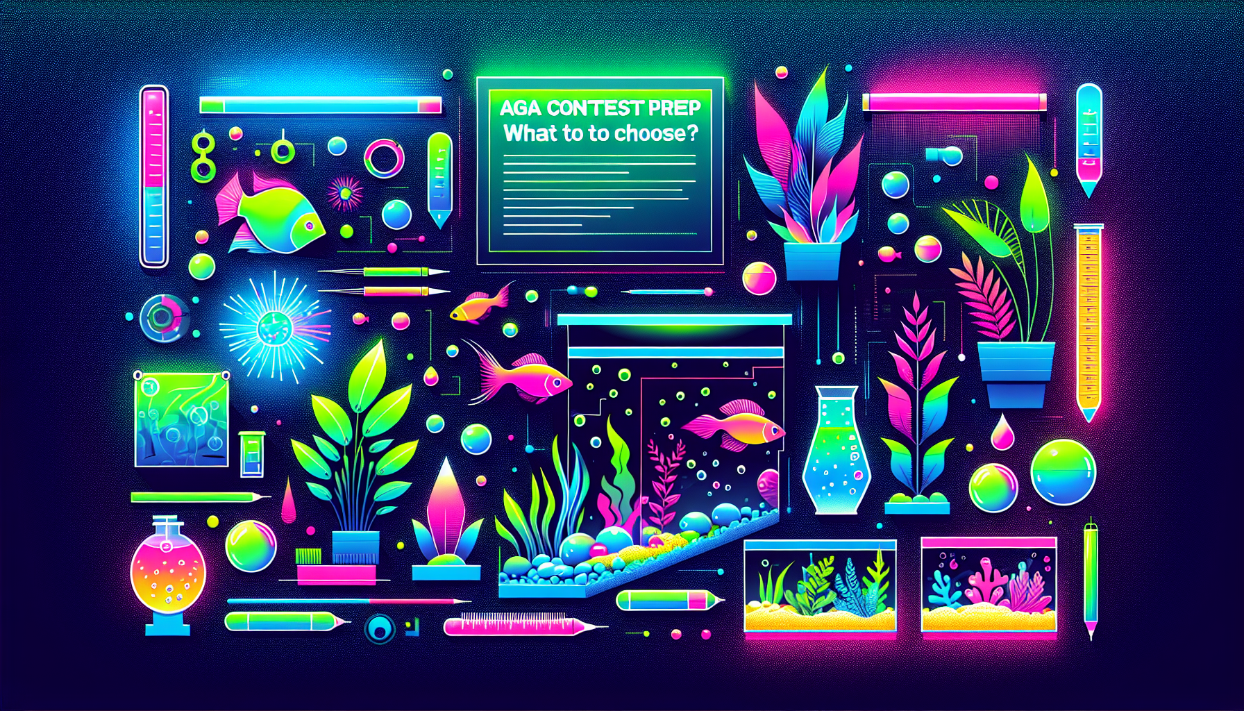 Modern flat design aquascaping illustration for undefined