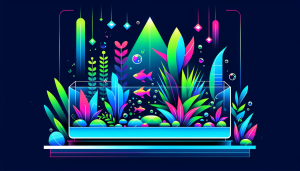 Modern flat design aquascaping illustration for undefined