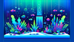 Modern flat design aquascaping illustration for undefined