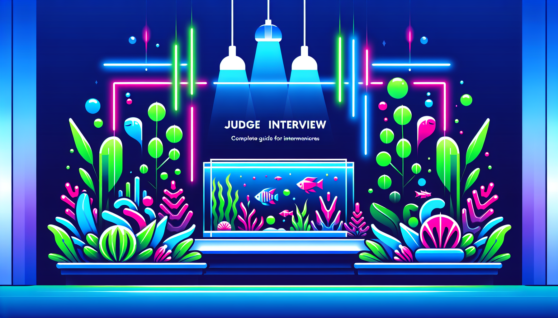 Modern flat design aquascaping illustration for undefined