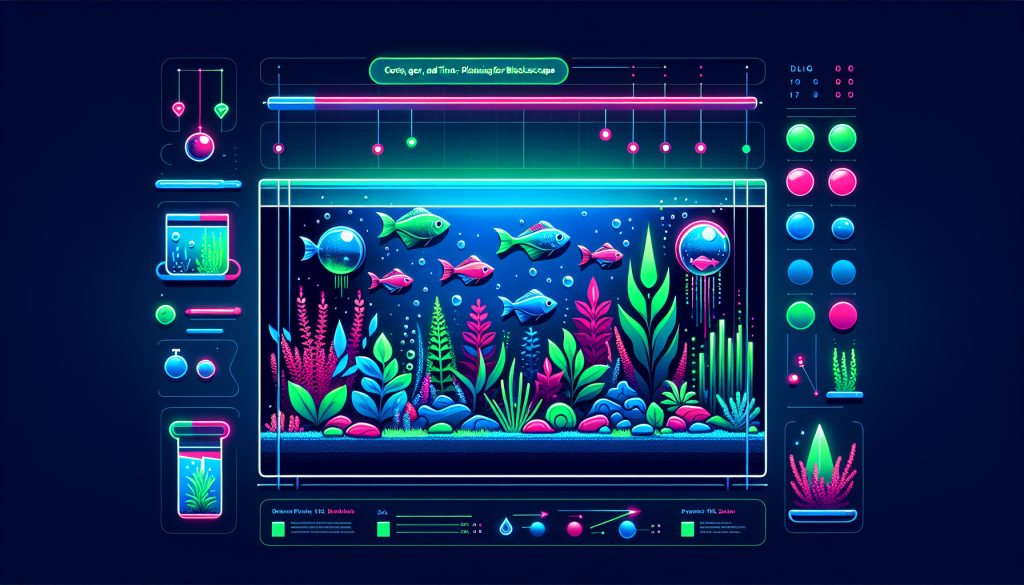 Modern flat design aquascaping illustration for undefined
