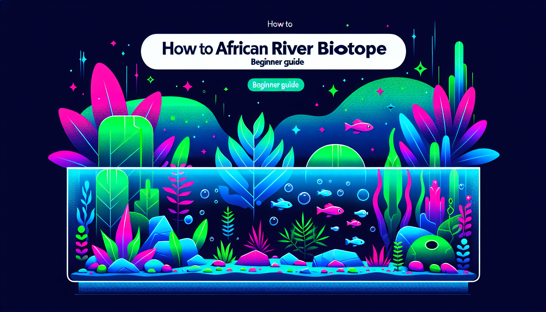 Modern flat design aquascaping illustration for undefined