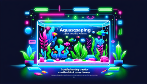 Modern flat design aquascaping illustration for undefined