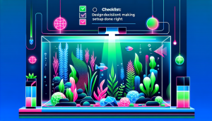 Modern flat design aquascaping illustration for undefined