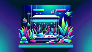 Modern flat design aquascaping illustration for undefined