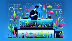 Modern flat design aquascaping illustration for undefined