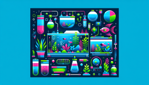 Modern flat design aquascaping illustration for undefined