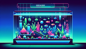 Modern flat design aquascaping illustration for undefined