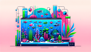 Modern flat design aquascaping illustration for undefined