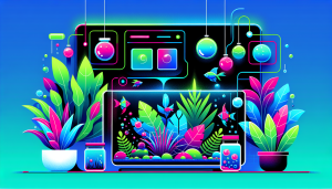 Modern flat design aquascaping illustration for undefined