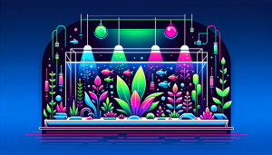 Modern flat design aquascaping illustration for undefined