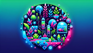 Modern flat design aquascaping illustration for undefined
