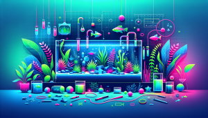 Modern flat design aquascaping illustration for undefined