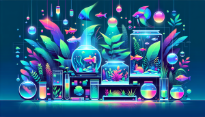 Modern flat design aquascaping illustration for undefined