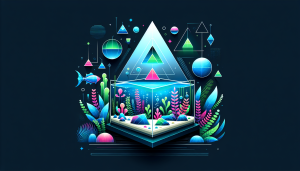 Modern flat design aquascaping illustration for undefined
