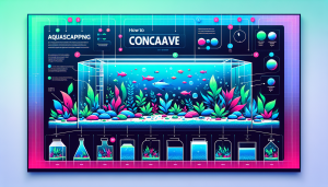 Modern flat design aquascaping illustration for undefined