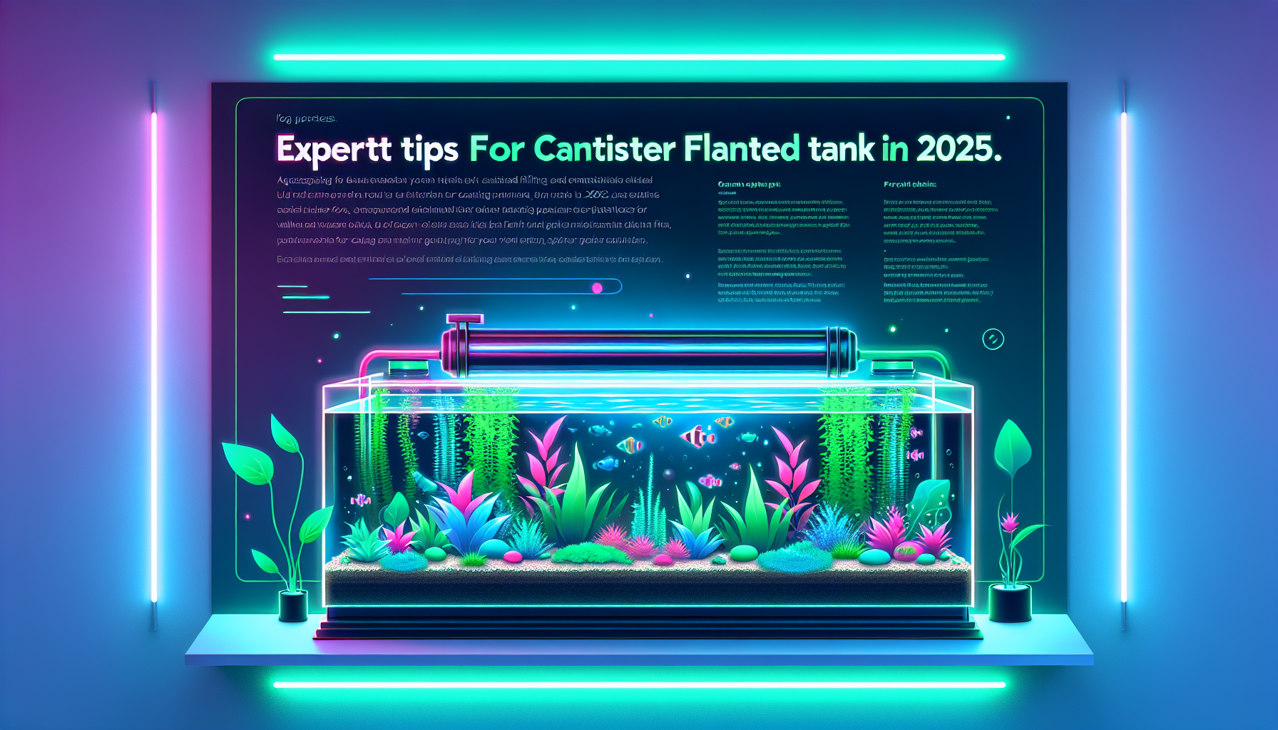 Modern flat design aquascaping illustration for undefined