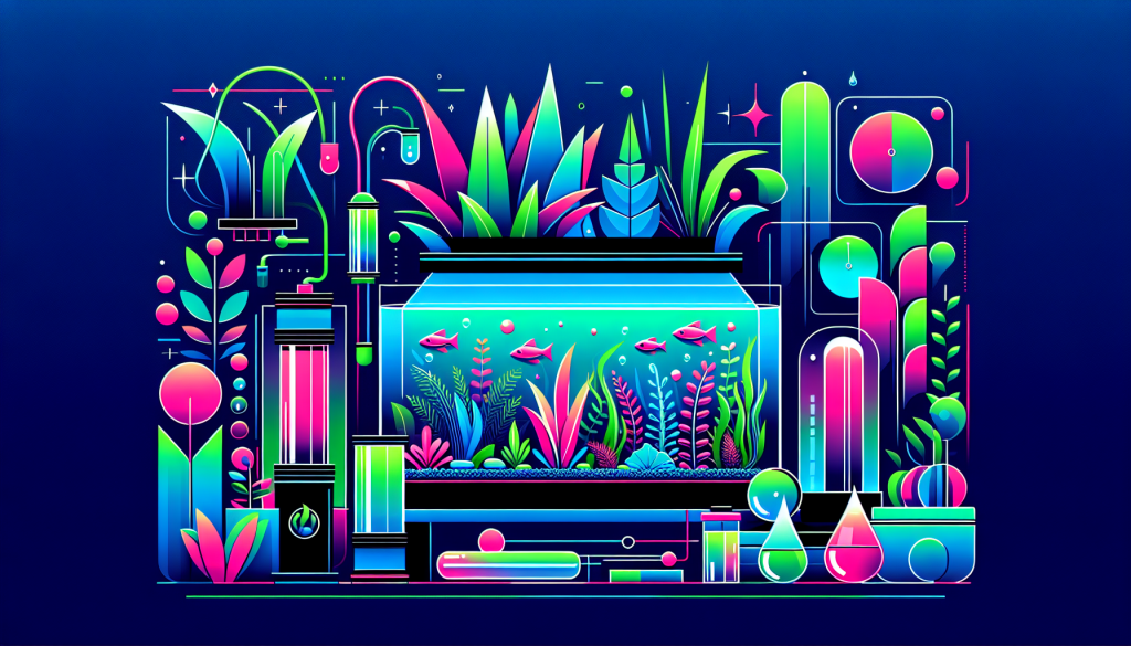 Modern flat design aquascaping illustration for undefined