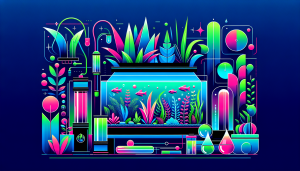 Modern flat design aquascaping illustration for undefined