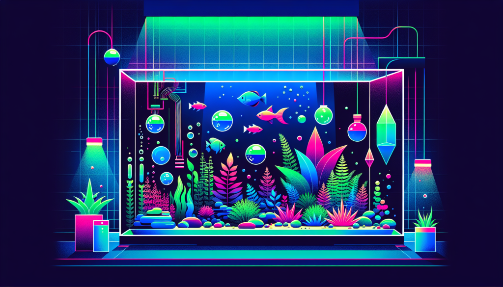 Modern flat design aquascaping illustration for undefined