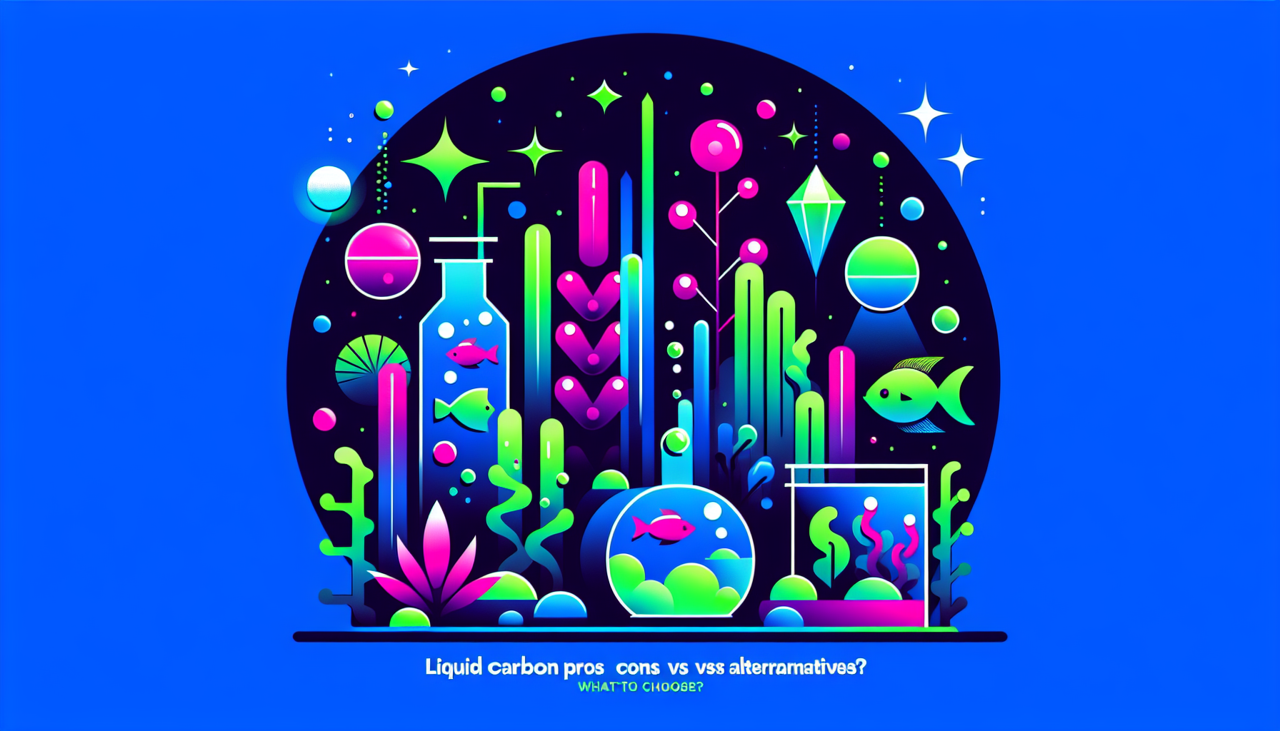Modern flat design aquascaping illustration for undefined