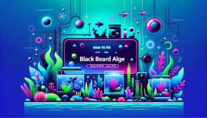 Modern flat design aquascaping illustration for undefined
