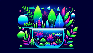 Modern flat design aquascaping illustration for undefined