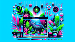 Modern flat design aquascaping illustration for undefined