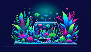 Modern flat design aquascaping illustration for undefined