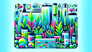 Modern flat design aquascaping illustration for undefined