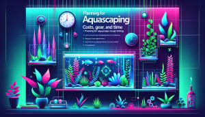 Modern flat design aquascaping illustration for undefined