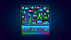 Modern flat design aquascaping illustration for undefined