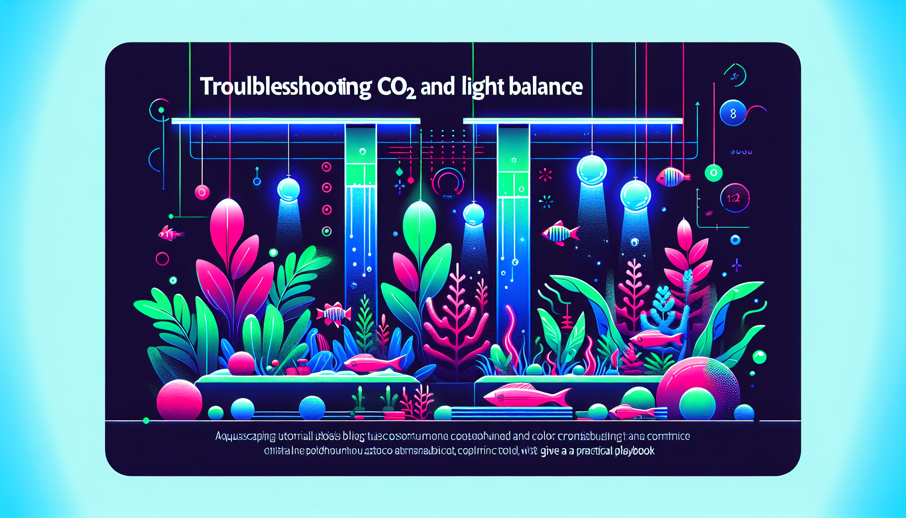 Modern flat design aquascaping illustration for undefined