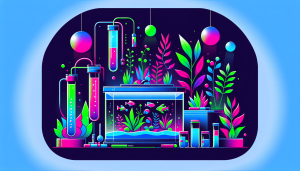 Modern flat design aquascaping illustration for undefined