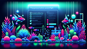 Modern flat design aquascaping illustration for undefined
