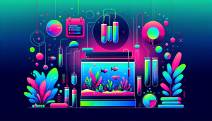 Modern flat design aquascaping illustration for undefined