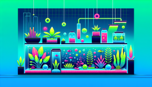 Modern flat design aquascaping illustration for undefined