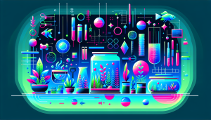 Modern flat design aquascaping illustration for undefined