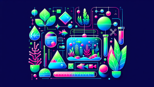 Modern flat design aquascaping illustration for undefined