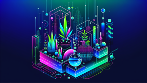 Modern flat design aquascaping illustration for undefined