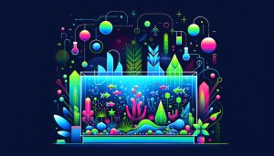 Modern flat design aquascaping illustration for undefined