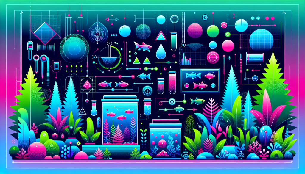Modern flat design aquascaping illustration for undefined