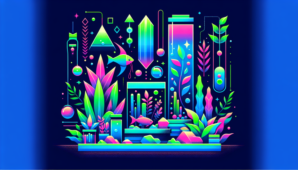Modern flat design aquascaping illustration for undefined