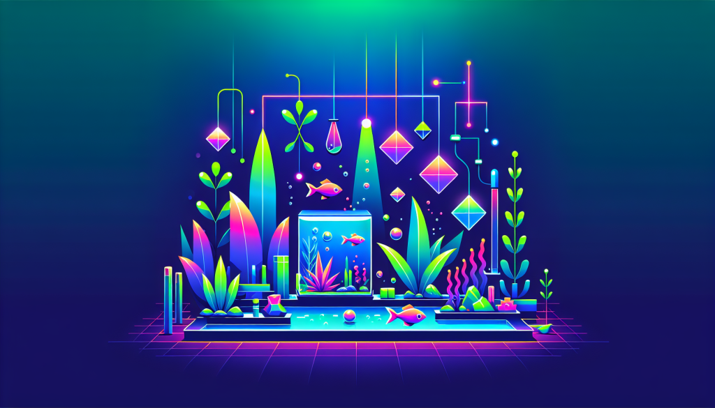 Modern flat design aquascaping illustration for undefined