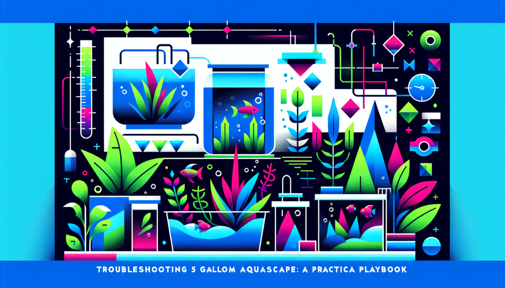 Modern flat design aquascaping illustration for undefined