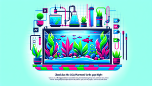 Modern flat design aquascaping illustration for undefined
